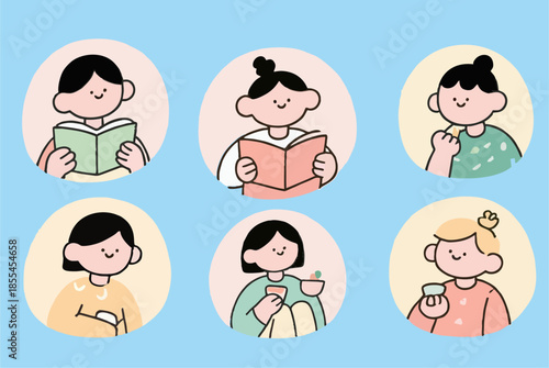 Set of Girls Doing Things