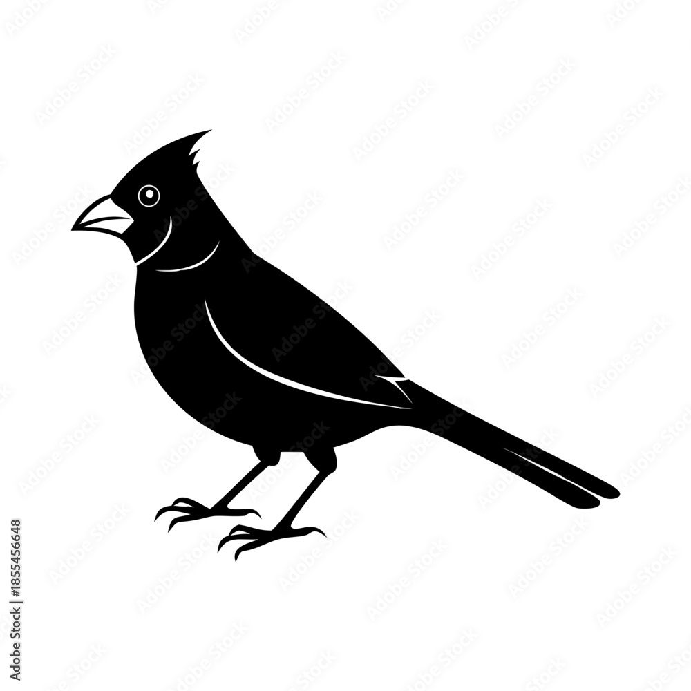 Obraz premium A cardinal bird icon bold outline vector illustration design