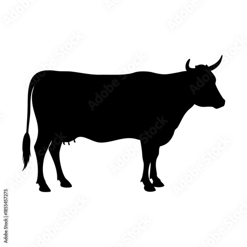A cow icon bold outline vector illustration design