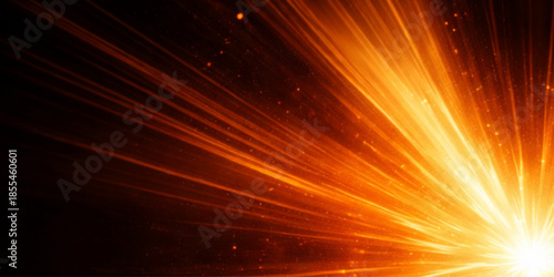 Abstract background with an orange and red sun explosion of light and fire, rays, and bright glow
