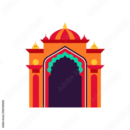 taj mahal vector illustration