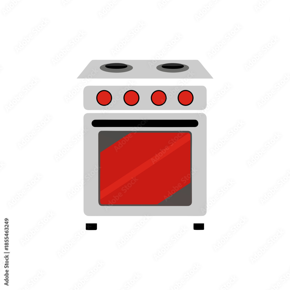 Obraz premium gas stove isolated on white background