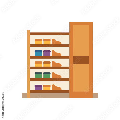 wood shelf with shelves