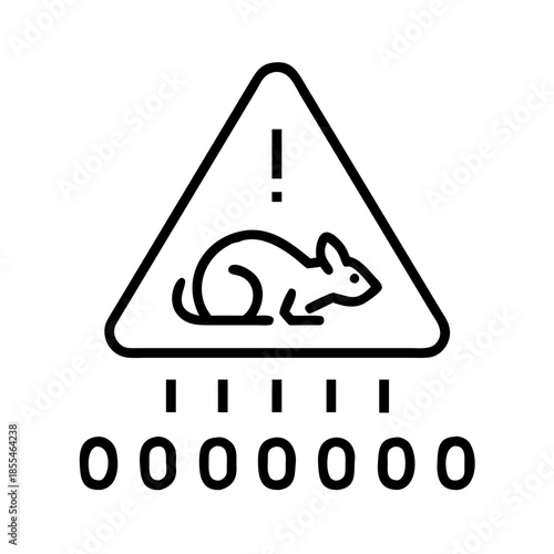 Cyber attack warning digital RAT sign red glowing binary code alert for security website
