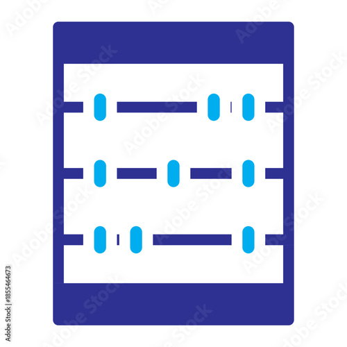 Color style e-commerce icon of an abacus used for calculation, accounting, and financial education, symbolizing traditional counting and numerical analysis tools.