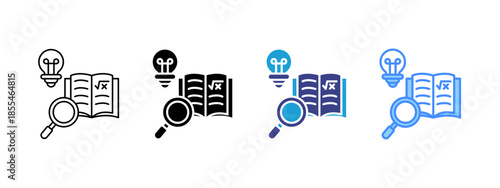 Theory  icon set multiple style collection