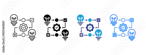 Hypothesis icon set multiple style collection