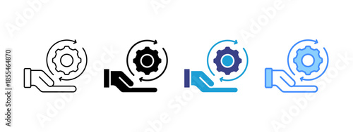 Responsibility icon set multiple style collection