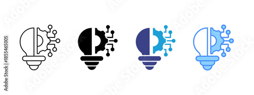 Innovation   icon set multiple style collection