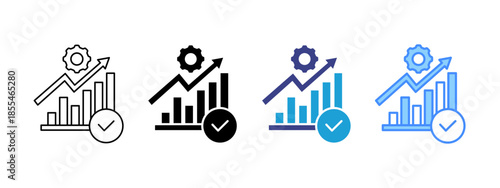 Progress  icon set multiple style collection