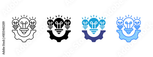 Ideas icon set multiple style collection