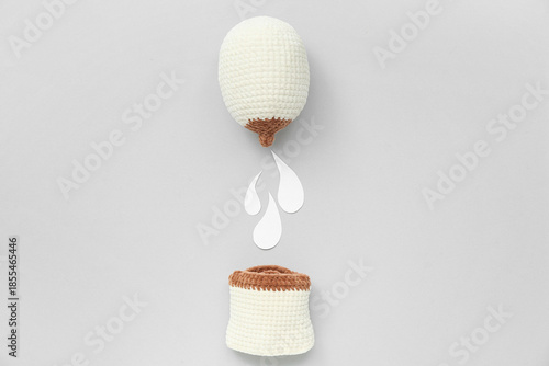 Knitted model of female bre...
