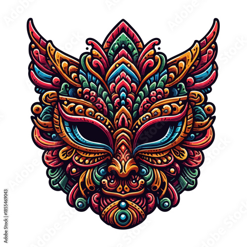 vector illustration of Traditional mask 