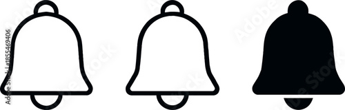 Three Bell Icons Set