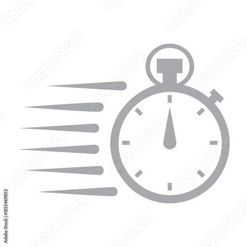 stopwatch icon isolated on white background, time timer sign, Vector illustration