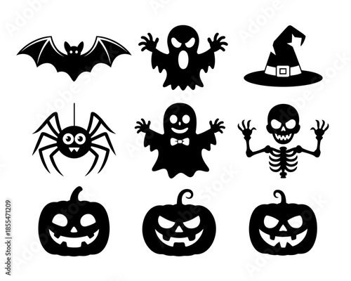 halloween icons set