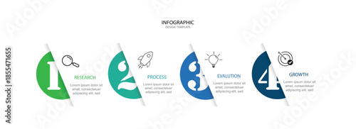vector infographic template design element whit 4 option or step vector illustration	