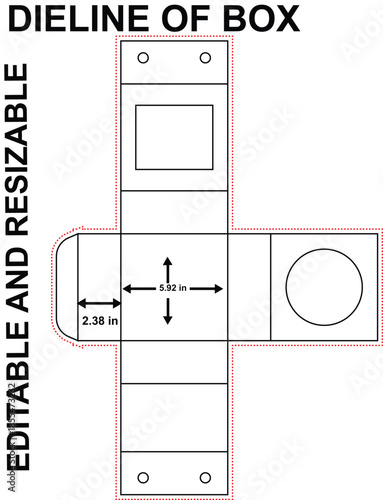 White card shot glass box dieline
