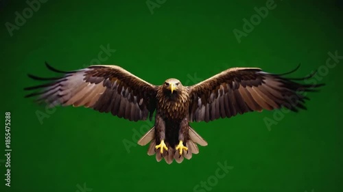 Wallpaper Mural Majestic eagle soaring through the air with outstretched wings and sharp talons Torontodigital.ca