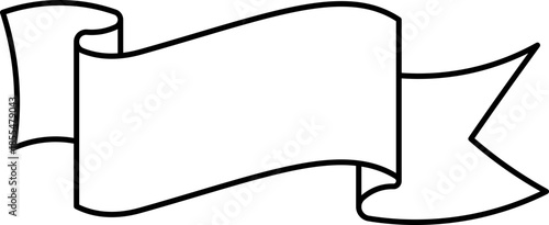 Red Ribbon Banner Graphic Element vector shape	