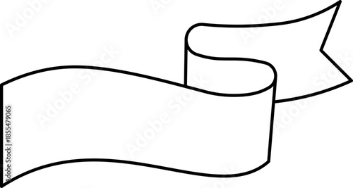 Illustration of ribbon vector outline