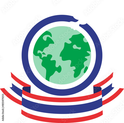 World Peace Graphic with Thailand Flag