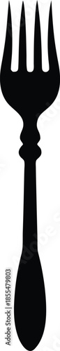 Black Fork Silhouette Icon