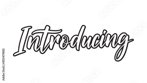 Elegant handwritten introducing text in cursive font design