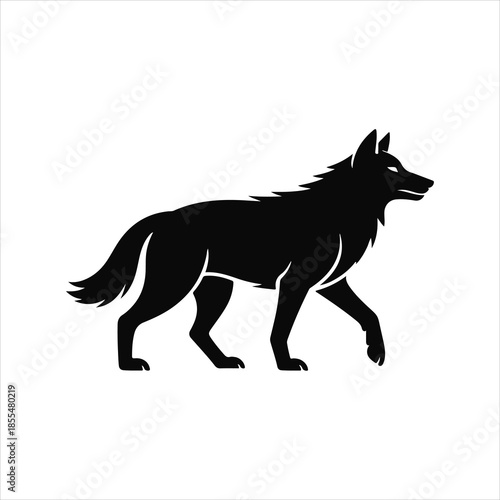 vector illustration of a wolf