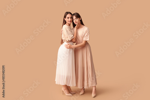Beautiful young twin sister...