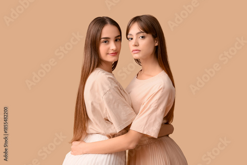 Beautiful young twin sister...