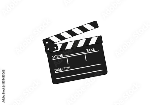 film slate on white background