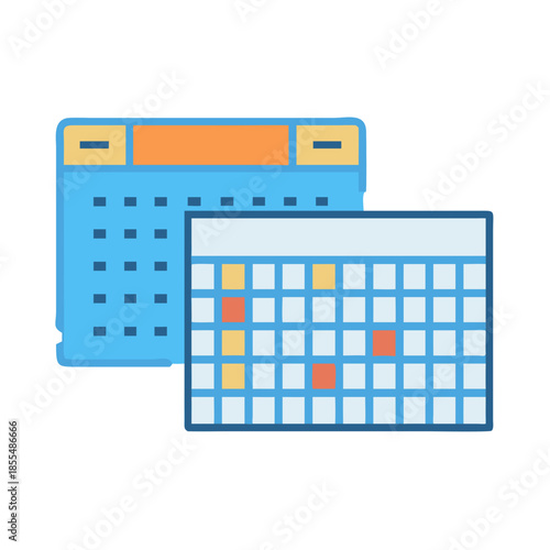 Two Calendars with Marked Dates Illustrating Scheduling Concepts