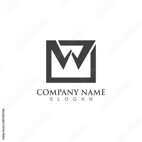W Letter Logo Template