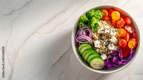 Nourishing quinoa salad with fresh vegetables