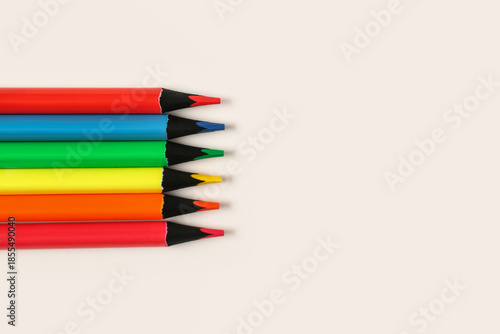 Set of colorful pencils iso...