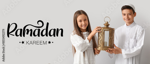 Little Muslim children with...