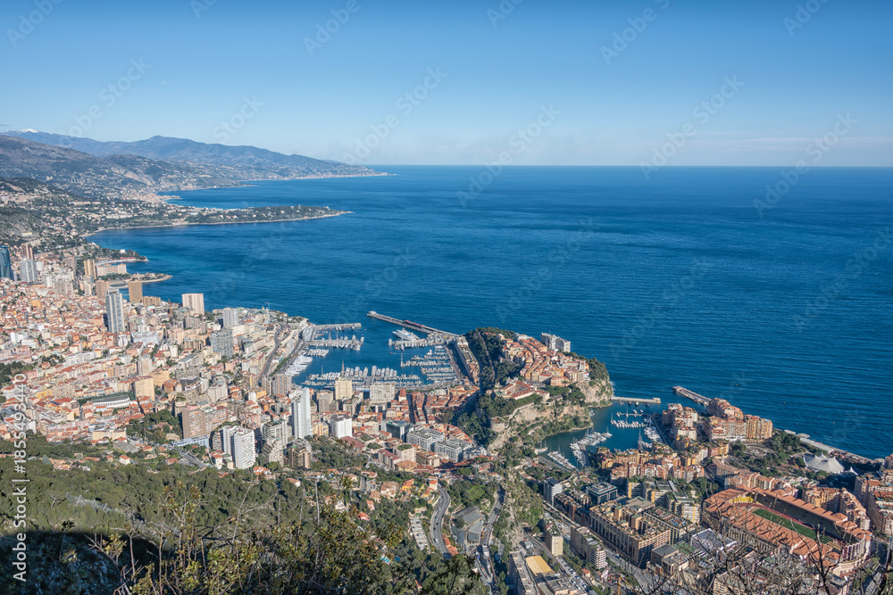 Fototapeta premium Monaco Principality in the daytime on the French Riviera