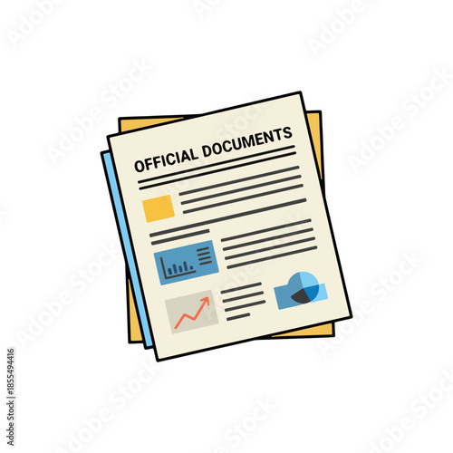 Finance and analysis report vector icon, showing charts and data, vital for strategic business planning and accounting.