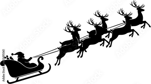 santa claus and sleigh