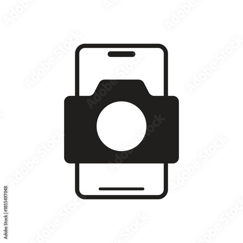 Smartphone smartwatch wearable device pair solid glyph icon