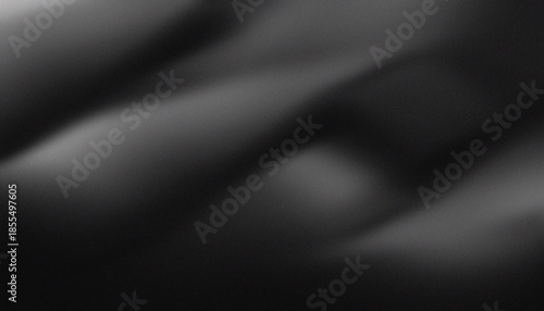 Monochrome abstract black and white smooth background. Minimalist gradient design noise texture, light and shadow.