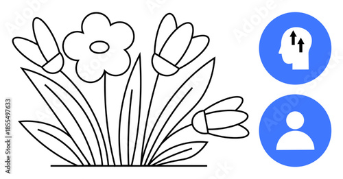 Human-centric concept. Human-centric icons growth, connection, and people-focused ideas. Human-centric align with innovation, learning, and personal development. Design, education teamwork human