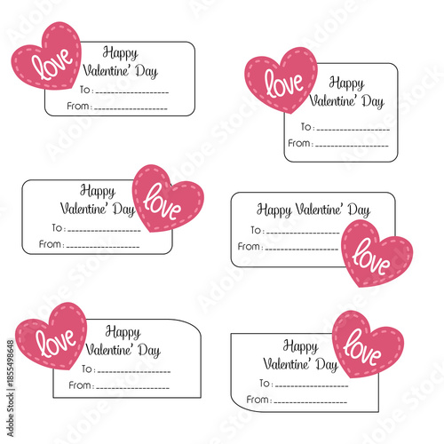 Valentine’s Day Gift Tags and Labels Collection
