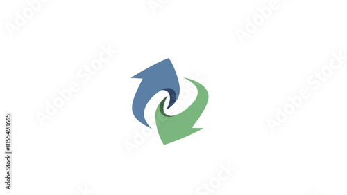 Two Arrows Intertwined Symbolizing Connection and Flow.