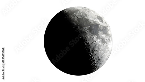 Crescent moon isolated on transparent background