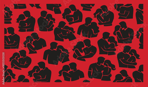 Creative Vector Illustration Collection of Joyful People, Romantic Love Patterns, and Diverse Social Connections