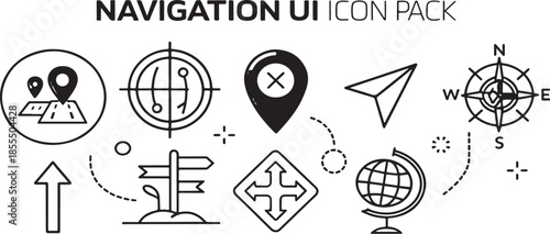 Vector illustration set of abstract background and decorative floral elements featuring business web icons and computer design symbols for internet communication