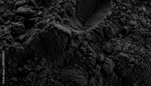 Wallpaper Mural Close-up of black charcoal powder texture Torontodigital.ca