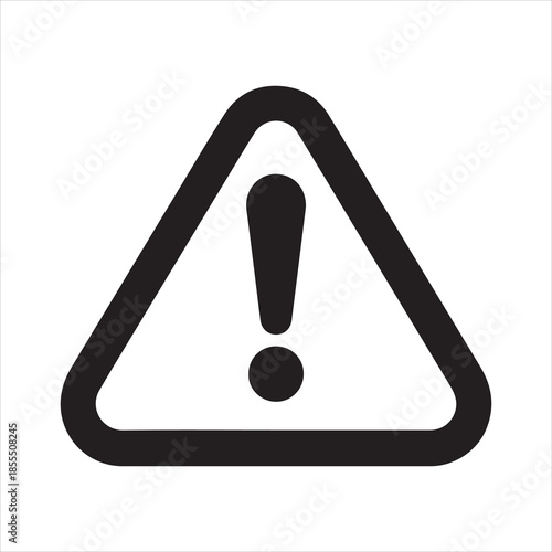 Warning alert sign icon with an exclamation mark vector illustration